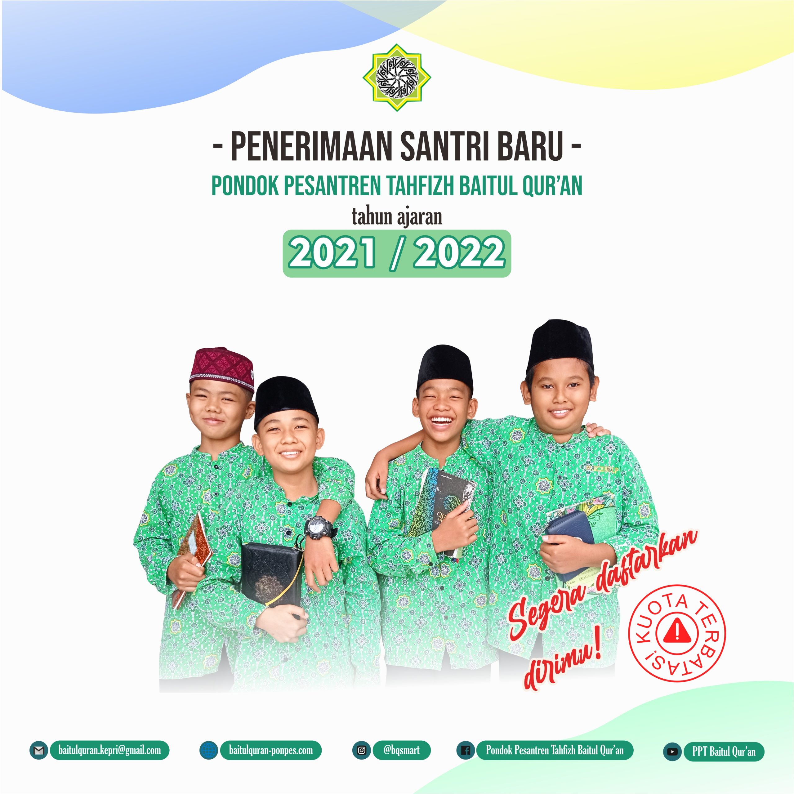 PENERIMAAN SANTRI BARU 2021 DIBUKA – BAITUL QUR'AN LINGGA